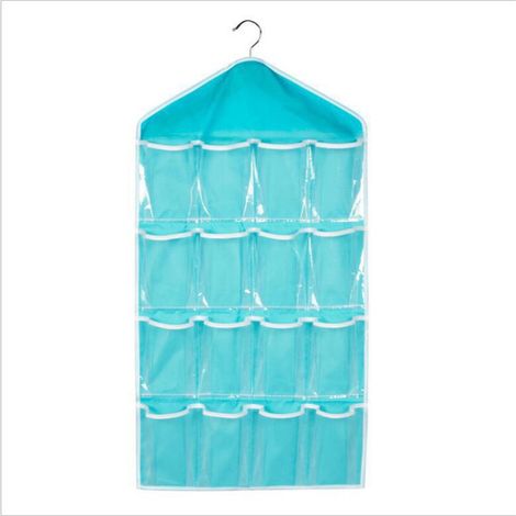 Organisateur De Chaussures - 16 Poches Transparentes - Pour Porte Ou Mur - Polyesther - 72 X 40 Cm - 1 Pièce (1/5)