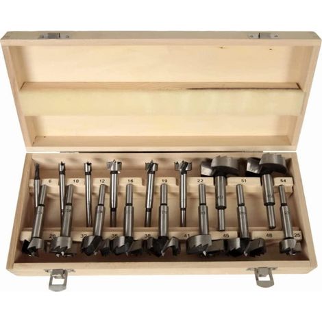 Silver Forstnerbohrer Set 16 Teile Stahl Werkzeug