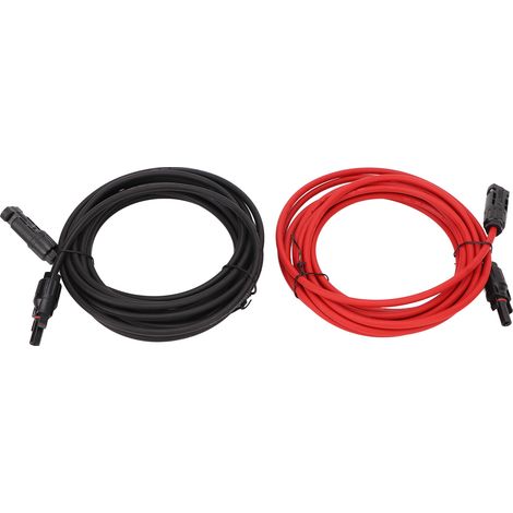 Câble de panneau solaire 12AWG avec connecteurs, rallonge adaptateur pour système photovoltaïque, 10 mètres, paire (1/5)