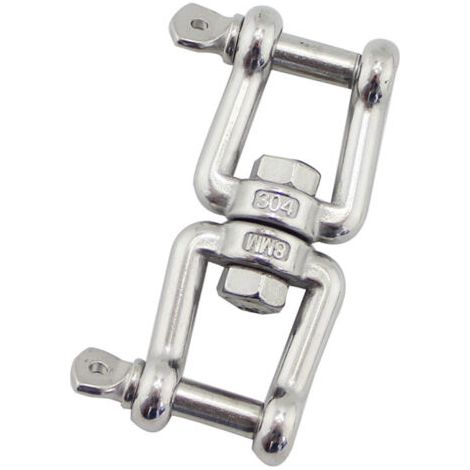Pivotant Manille Connecteurs Suspension - MâChoires en Acier Inoxydable 304, Pivote en Toute pour Fauteuil Suspendu, BalançOire, Sac De Frappe, Yoga, Meubles Suspendus Et Divers - 2 Pcs (1/5)