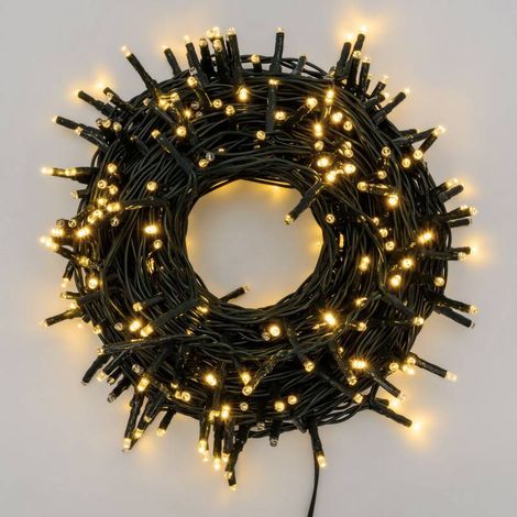Guirlande lumineuse LED 300 mini, lumière blanche chaude, 18m (1/5)