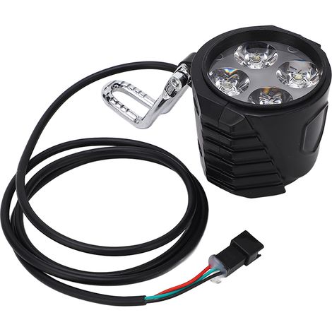Lampe avant universelle 12-72V 10 pouces pour trottinette électrique, 2 en 1 klaxon et phare pour accessoires de cyclisme (1/5)