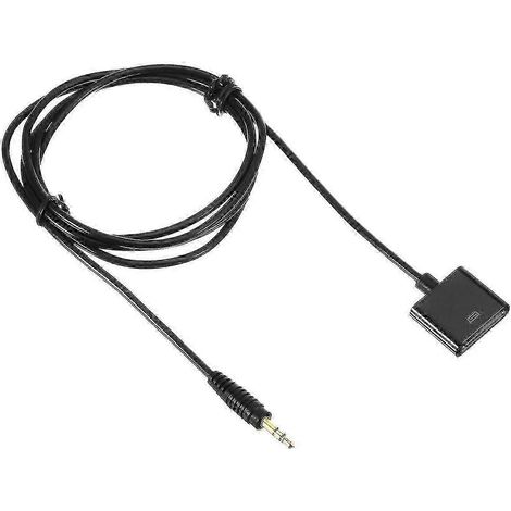 Câble audio auxiliaire 2025, connecteur mâle 3,5 mm vers femelle 30 broches, compatible avec les câbles adaptateurs pour station d'accueil iPod et iOS. (1/5)