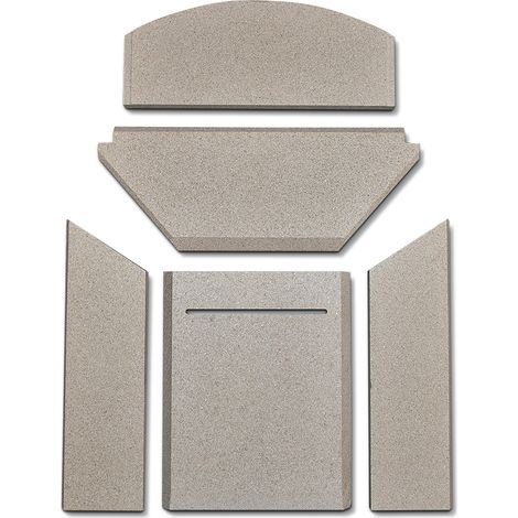 Habillage de foyer pour poêles à cheminée Uniq 1 de Varde Ovne - vermiculite - 5 pièces
