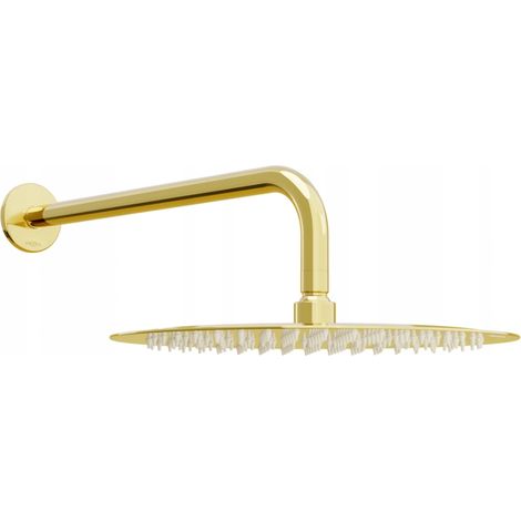 Mexen Slim ducha de 25 cm con brazo de ducha, dorado - 79225211-50 (1/3)