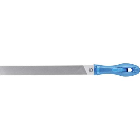 Flache Handfeile, H2-Querschnitt an drei Seiten, ergonomischer Griff, zum Schruppen und Schlichten – 200 mm