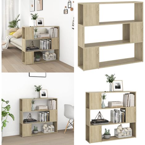 Estantería divisor de espacios color roble Sonoma 100x24x94 cm - Estantería divisor de espacios - Estantería para libros