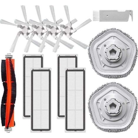 Spazzola laterale principale, filtro HEPA, panni per la pulizia degli aspirapolvere robot autopulenti e componenti per la pulizia dei modelli Bot W10 e W10 Pro. (1/3)