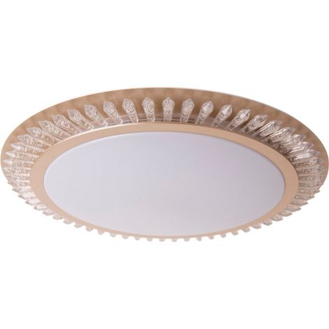 Plafonnier lampe de salon télécommande CCT variateur doré LED D 48 cm (1/5)