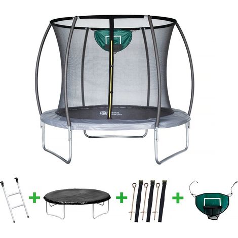 Trampolino con rete di sicurezza interna "jumper" - Ø 4,88 m - Grigio