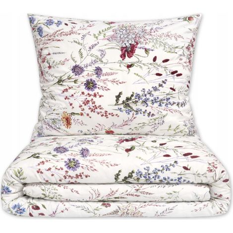 Bettwäsche-Set 200x220 100% dicke Baumwolle 3-teilig Polierte Premium-Blumen