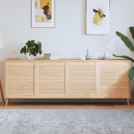 Portes d'armoire à lattes, lot de 4, 69 x 59,4 cm, en bois massif