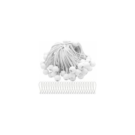 Lot de40 Tendeur Elastique Cordons Élastiques avec Boules Sandow Elastique Boules Elastiques pour chapiteaux, tentes, bannières et bâches (1/5)