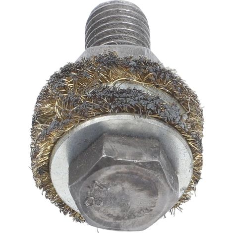 Brosse métallique pour machine de nettoyage tuyauterie chaudière (1/5)