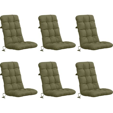 Cojines para Sillas de Respaldo Alto en 6 Piezas VIANEN 6 pcs vidaXL