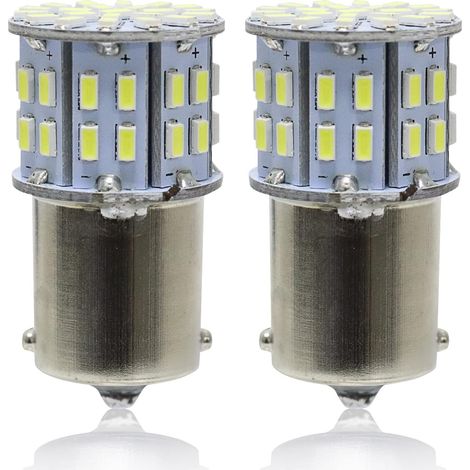1156 BA15S P21W LED Bulbs 50SMD Auto Car RV DRL Daytime Running Lights Turn Signals Reverse Light Lamp White 6000K 12V 24V (1/5)