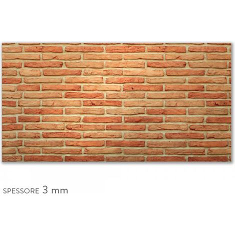 MATTONE ROSSO - Crédence de cuisine en PVC souple - Dimension 120x60 cm épaisseur 3mm (1/4)