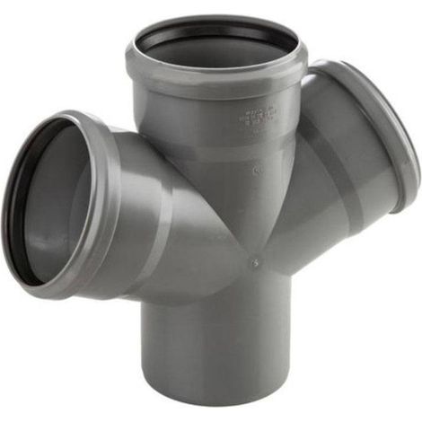 Culotte double 45 degrés en PP Valsir PP3 à emboiture D110/50mm VS0506008 (1/2)