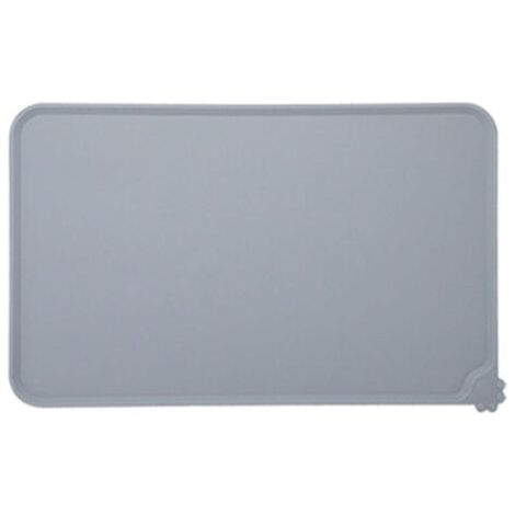 Pair Tapis en silicone pour gamelle, grand format (55x38 cm), gris, 425 g. (1/5)