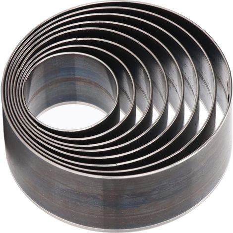 8pcs Poinçon Cuir, Acier Allié, Forme Ronde, 25mm À 60mm, Pour Artisanat (1/5)