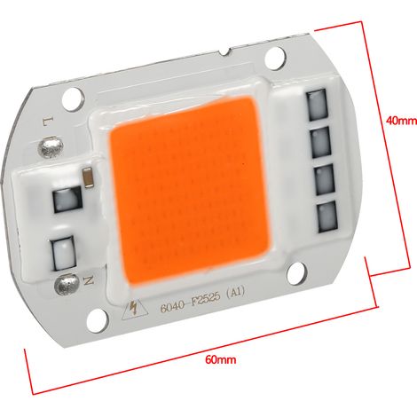 Lampe de culture LED COB 50 W à spectre complet blanc chaud/blanc pour jardin et hydroponie (1/5)
