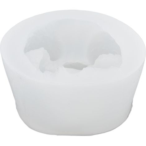 3D-Engel-Harzform, leicht zu entformen, wiederverwendbare, lebensmittelechte Silikon-Baby-Engel-Kerzenform für DIY-Heimdekoration, CakeFace mit einer Hand (1/5)