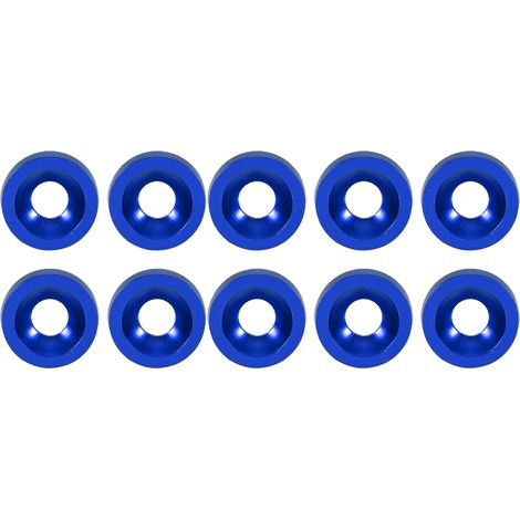 Plaque d'immatriculation M6 vis boulon cadre décoratif bleu pour voiture tuning, kit d'accessoires de fixation étanche (bleu) (1/5)