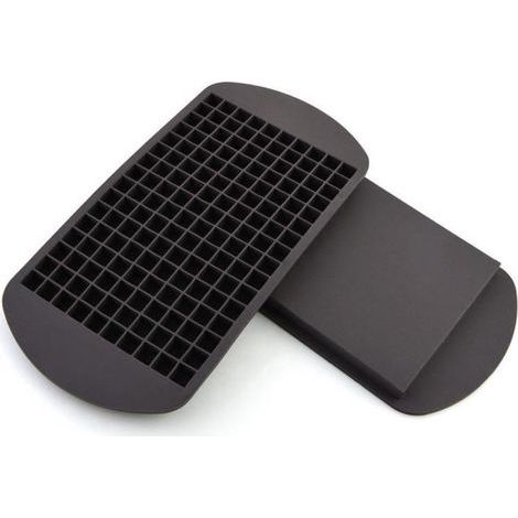 160 kleine, quadratische, schwarze Silikon-Eiswürfel (1/2)