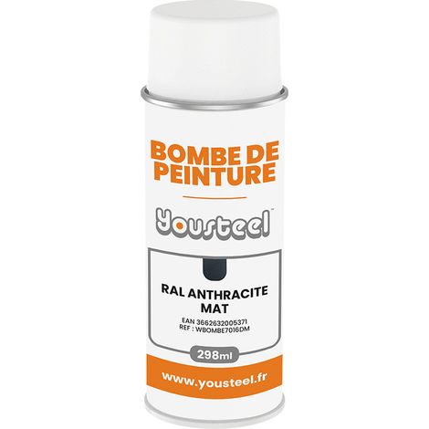 Bombe de retouche 298 ml - Finition MAT Coloris: Anthracite mat