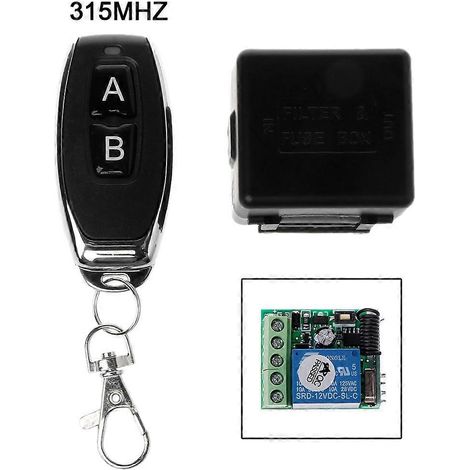 1-Kanal 12V 315MHz Fernrelaismodul Drahtloser HF-Schalter Sender Empfänger