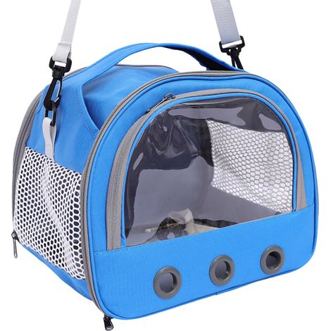Sac Transport Oiseaux - Cage Transport Portable avec Support - Structure Transparente Respirante - Pour Perroquets et Petits Oiseaux - 1 Pièce (1/4)