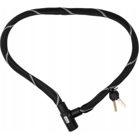 Chaîne Antivol Vélo - Maillons Acier 6 mm - Corps Rond - Protection Textile - 1 Pièce