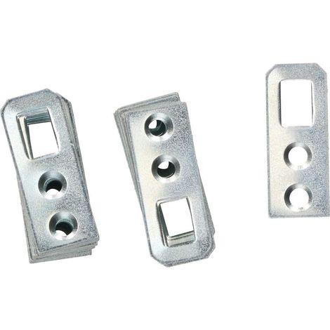 KOTARBAU Suspension d'armoire 30 x 12 x 1 mm - En forme de forme - Pour meubles - Plaqué zinc - Connecteurs plats (50) (1/4)