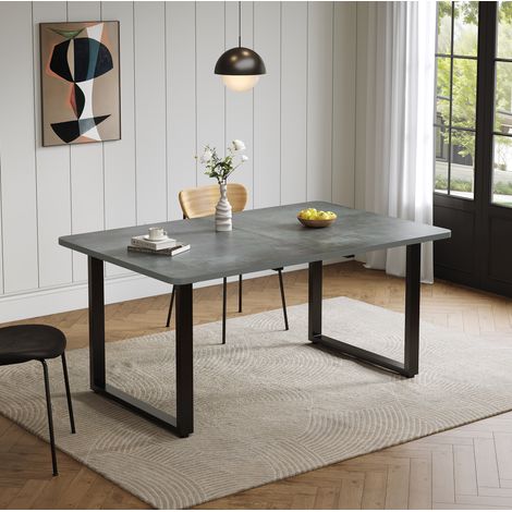 MEUBLIV Esstisch 220x80 cm grau – ausziehbar in 3 Längen, für 6 bis 10 Personen (1/5)