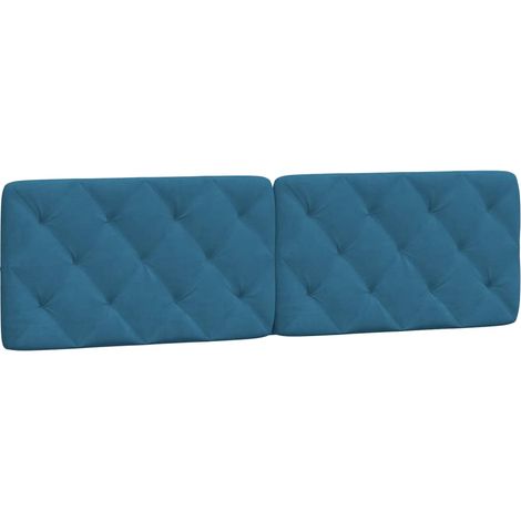 Coussin de tête de lit bleu 180 cm velours CFW70707 (1/5)