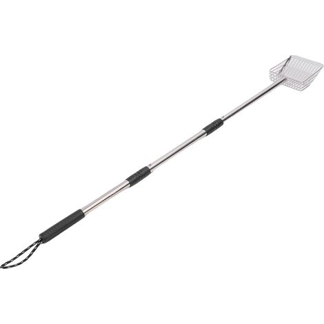 Pelle à litière en métal pour chat, manche long, robuste, en acier inoxydable, 3 sections amovibles, pour poulailler. (1/5)