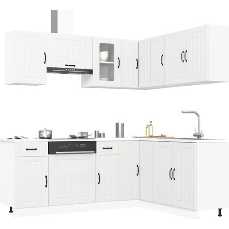 vidaXL Ensemble d'armoires de cuisine 11 pcs Lucca bois d'ingénierie (1/5)