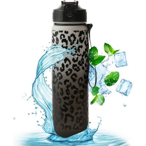 Borraccia PANTERKA 1L sfumata bianca con dettagli neri BD43WZ1 (1/5)