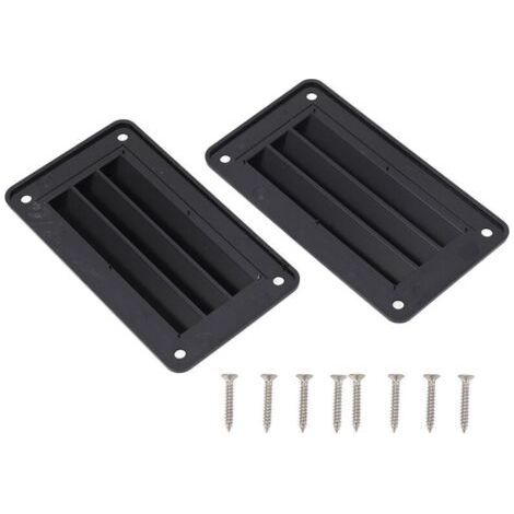 2 Pack Professional Air Vent for RV, Bathroom, Office, Boat, Yacht, Home (Black) (1/5)