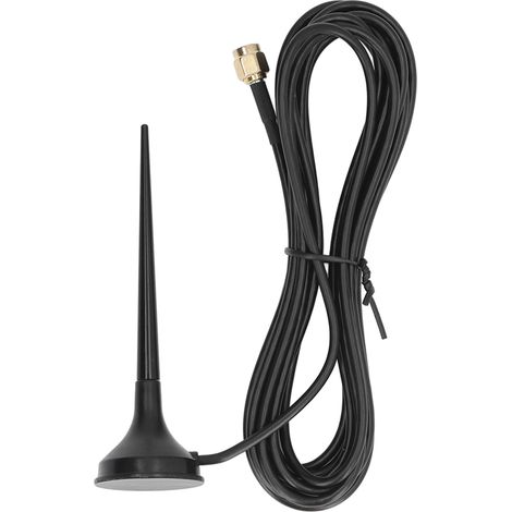 Antenne GSM omnidirectionnelle étanche à gain 5 dBi, connecteur SMA mâle et base magnétique (1/5)