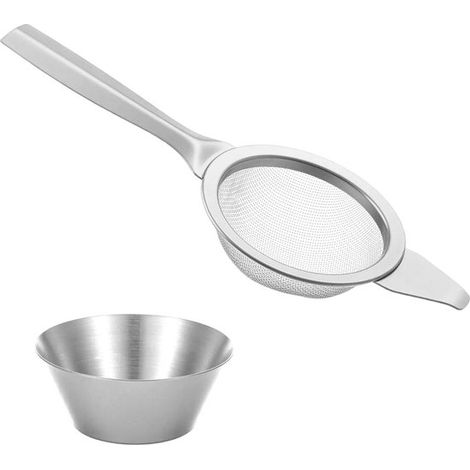 Mini setaccio da cucina con manico in acciaio inox per matcha, caffè e tè, setaccio fine da 6 cm per una setacciatura e uno scolo efficienti. (1/5)