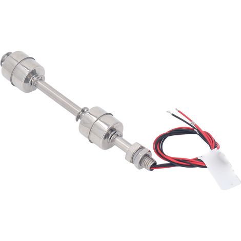 Capteur de niveau d'eau à flotteur 150 mm en acier inoxydable haute sensibilité, contrôleur de niveau d'eau à double bille 0‑220 V (1/5)