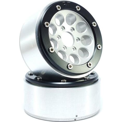 Beadlock Wheels PT-Gun Silver/Black 1.9