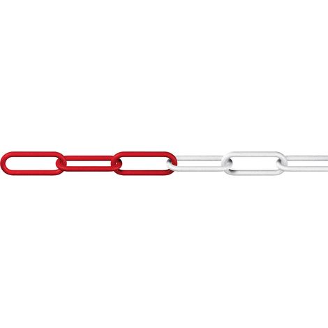 dörner + helmer 138103 Absperrkette Rot, Weiß 25 m