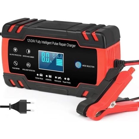 Chargeur de batterie 12/24V - 8A - 150AH - Intelligent et Tactile (1/4)