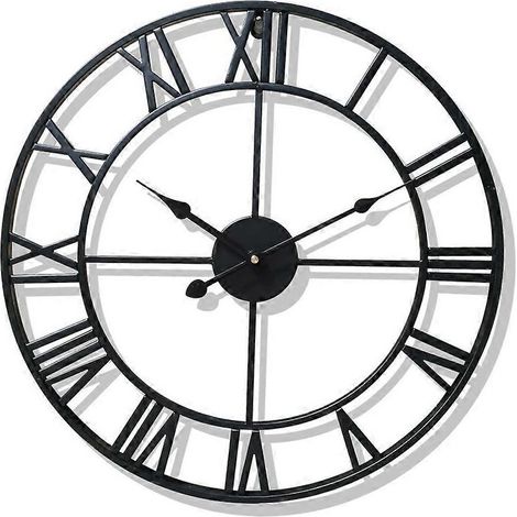 Online Store - Horloge de jardin extérieure, horloge murale de jardin, grande horloge de jardin à chiffres romains, horloge en fer extérieur (1/5)