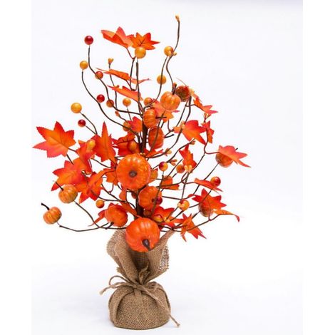 Arbre D'Automne Artificiel Avec Lumières Led - 45 Cm De Hauteur - Fonctionne Sur Piles - Pour Intérieur - 1 Pièce (1/5)