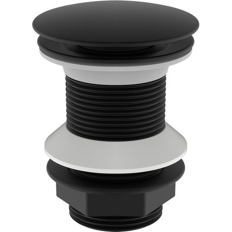 Piletta click clack da 1''1/4 nero opaco senza troppo pieno (1/2)