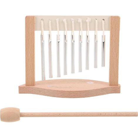 Carillon Éolien à 9 Notes en Métal Résistant aux Intempéries, Instrument de Percussion Zen Portable pour Jardin, Balcon et Yoga, Cloches de Pleine Conscience Décoratives (1/5)