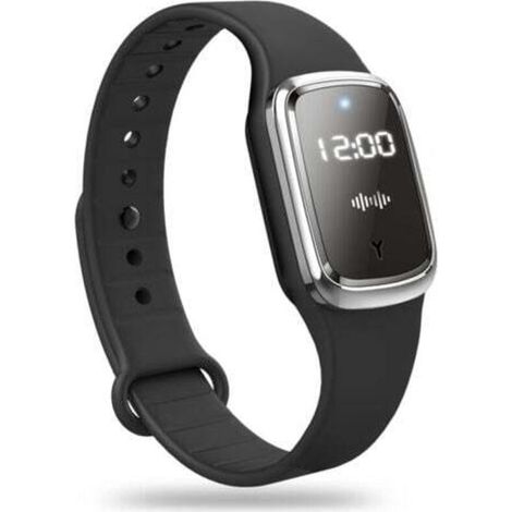 [NEVER USED] Black mosquito repellent bracelet, USB rechargeable ultrasonic waterproof mosquito repellent watch for indoor and outdoor use, for adults and children
